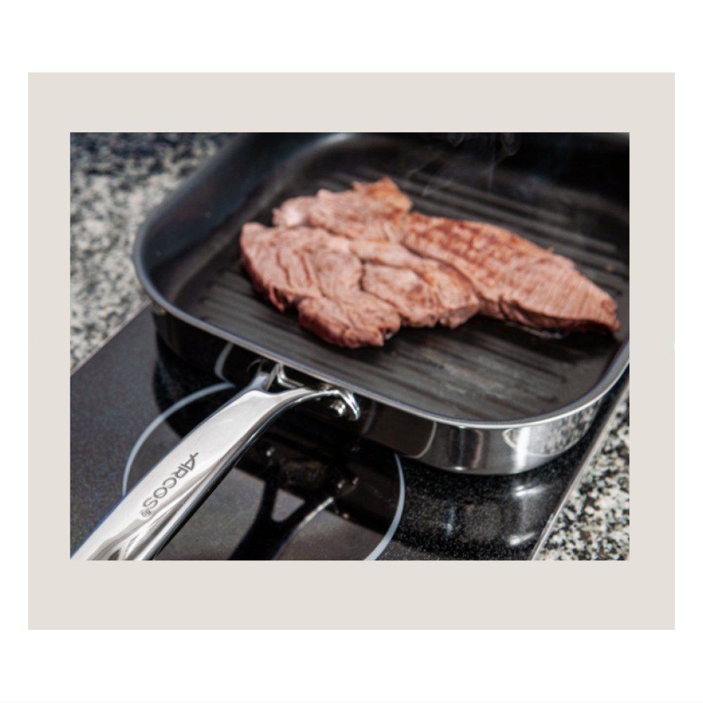 ARCOS Forza Patelnia nieprzywierająca czarna grill 713700 – 28cm — Zdjęcie produktu 02