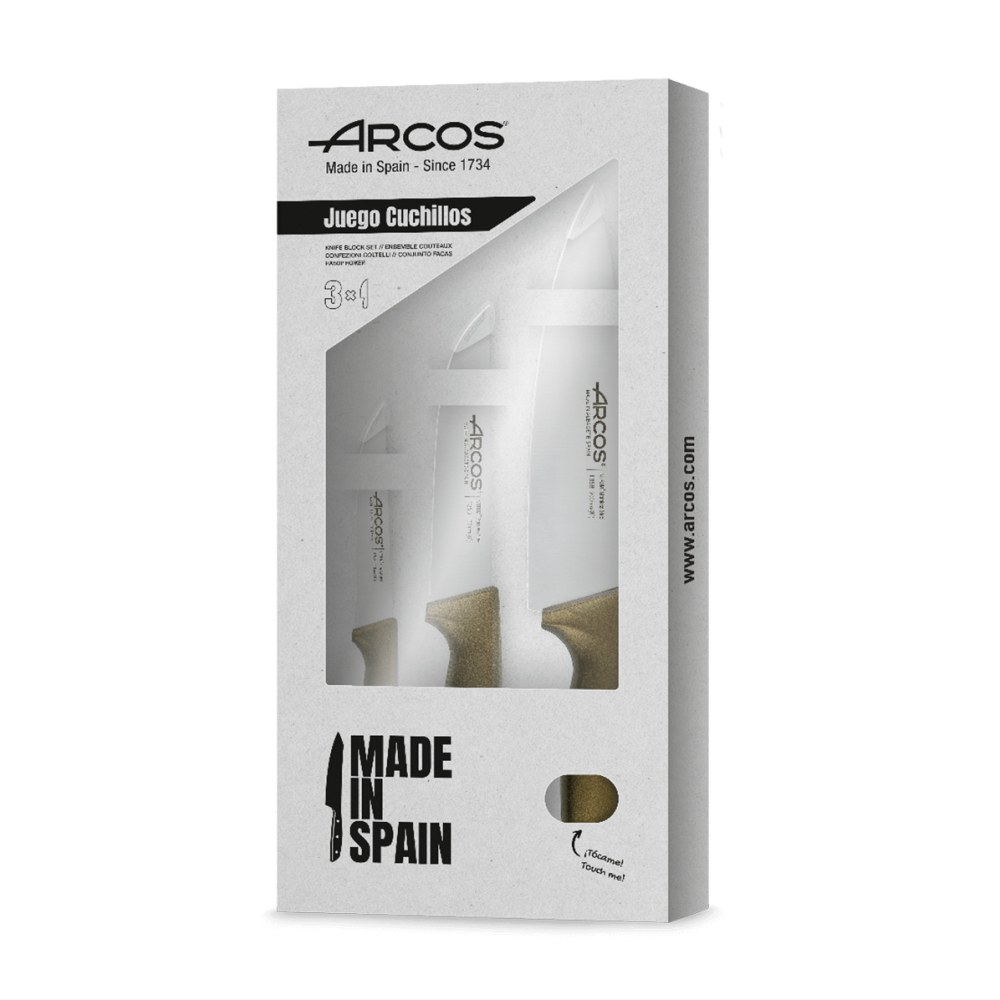 ARCOS Niza Zestaw noży EKO zielony 3 szt. 818046 — Zdjęcie produktu 01
