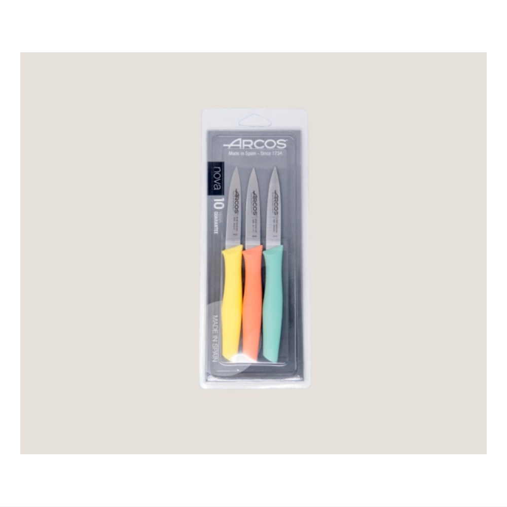 ARCOS Nova Blister 3 noży kolorowych do obierania 859800 — Zdjęcie produktu 02